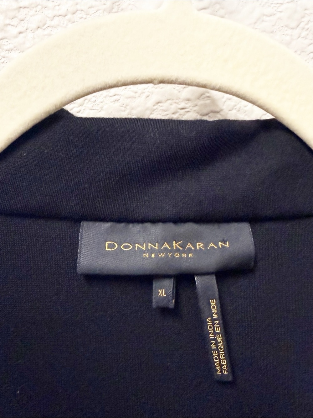 Donna Karan Black Leather Draped-Front Jacket XL - Picture 2 of 7